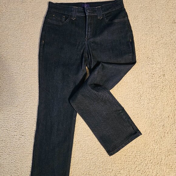 NYDJ Straight Leg Jean Dark Blue 10P - Picture 1 of 5